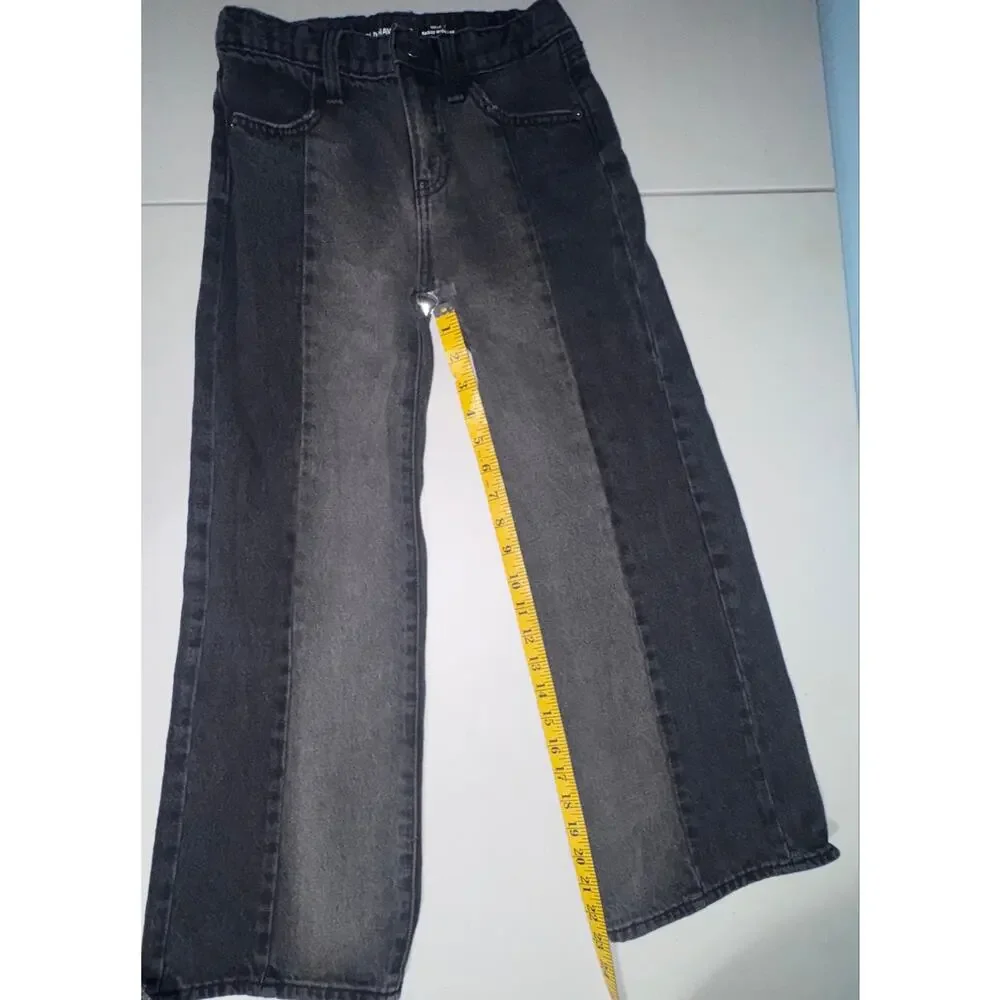 Old Navy Denim Jeans Girl 10 HiRise Baggy Everyday Casual Playwear School 2 Tone